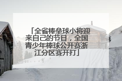 全省棒垒球小将迎来自己的节日，全国青少年棒球公开赛浙江分区赛开打