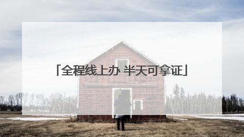全程线上办 半天可拿证