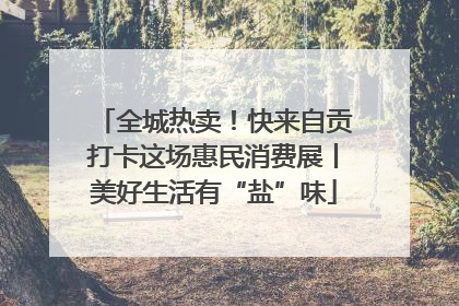 全城热卖！快来自贡打卡这场惠民消费展丨美好生活有“盐”味