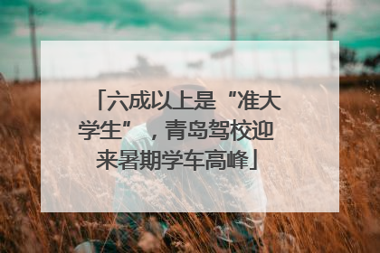 六成以上是“准大学生”，青岛驾校迎来暑期学车高峰