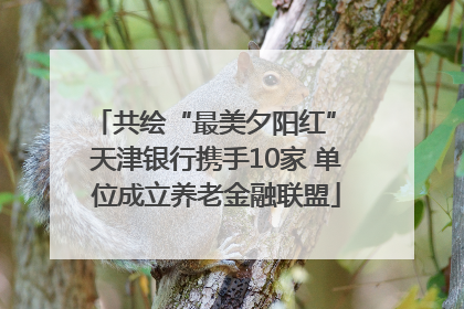 共绘“最美夕阳红” 天津银行携手10家 单位成立养老金融联盟
