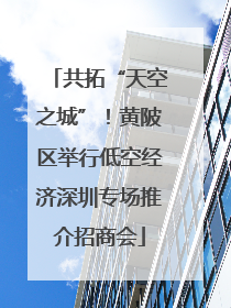 共拓“天空之城”！黄陂区举行低空经济深圳专场推介招商会