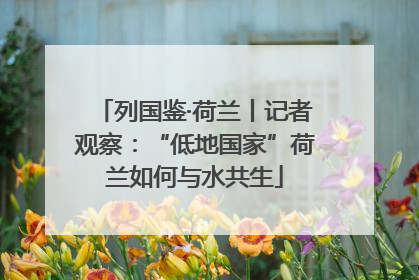 列国鉴·荷兰丨记者观察：“低地国家”荷兰如何与水共生