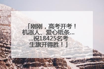 刚刚，高考开考！机器人、爱心纸条……祝18425名考生旗开得胜！