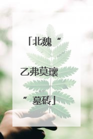 北魏“乙弗莫瓌”墓砖