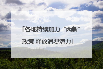 各地持续加力“两新”政策 释放消费潜力