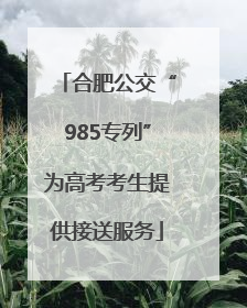 合肥公交“985专列”为高考考生提供接送服务