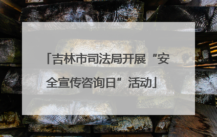 吉林市司法局开展“安全宣传咨询日”活动