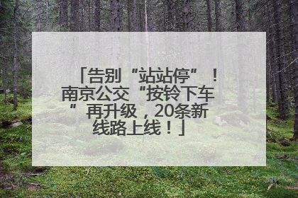 告别“站站停”！南京公交“按铃下车”再升级，20条新线路上线！