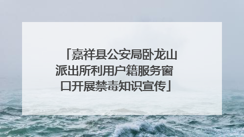 嘉祥县公安局卧龙山派出所利用户籍服务窗口开展禁毒知识宣传