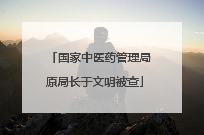 国家中医药管理局原局长于文明被查