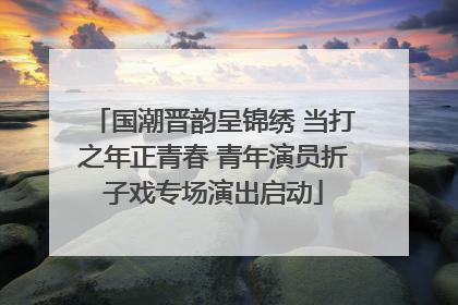 国潮晋韵呈锦绣 当打之年正青春 青年演员折子戏专场演出启动