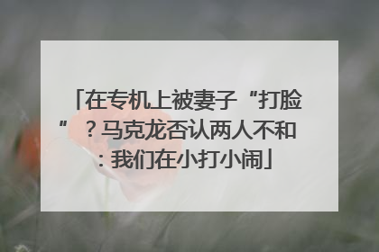 在专机上被妻子“打脸”？马克龙否认两人不和：我们在小打小闹