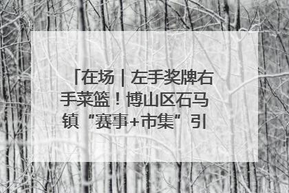 在场｜左手奖牌右手菜篮！博山区石马镇“赛事+市集”引燃周末经济