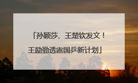 孙颖莎、王楚钦发文！王励勤透露国乒新计划