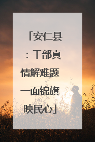 安仁县：干部真情解难题一面锦旗映民心
