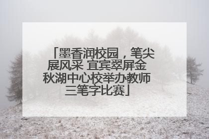 墨香润校园，笔尖展风采 宜宾翠屏金秋湖中心校举办教师三笔字比赛