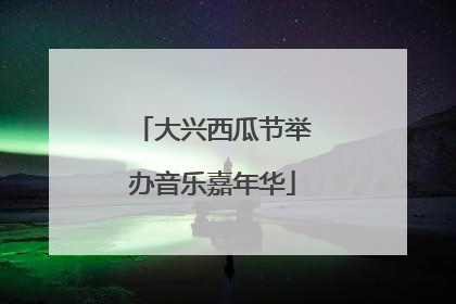 大兴西瓜节举办音乐嘉年华