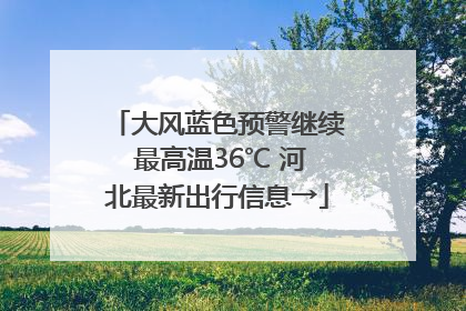 大风蓝色预警继续 最高温36℃ 河北最新出行信息→