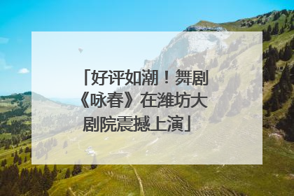 好评如潮！舞剧《咏春》在潍坊大剧院震撼上演