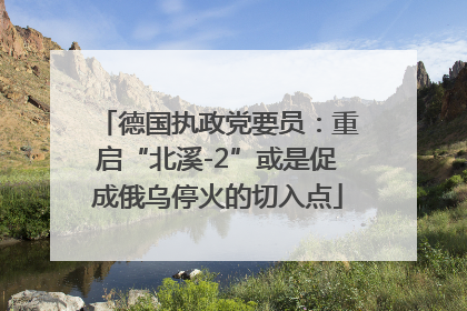 德国执政党要员：重启“北溪-2”或是促成俄乌停火的切入点