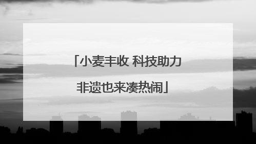 小麦丰收 科技助力 非遗也来凑热闹