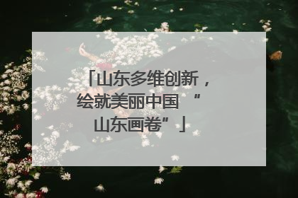 山东多维创新，绘就美丽中国 “山东画卷”