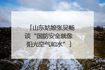 山东姑娘张昊畅谈“国防安全就像阳光空气和水”