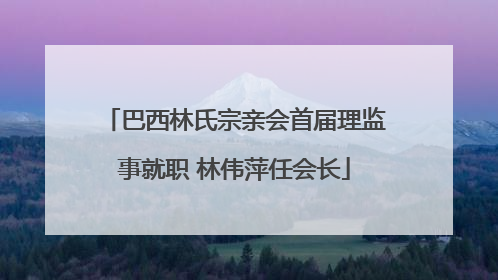 巴西林氏宗亲会首届理监事就职 林伟萍任会长