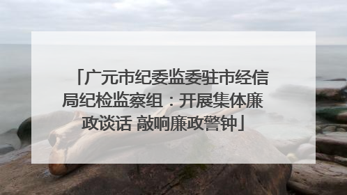 广元市纪委监委驻市经信局纪检监察组：开展集体廉政谈话 敲响廉政警钟