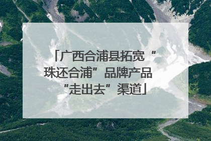 广西合浦县拓宽“珠还合浦”品牌产品“走出去”渠道