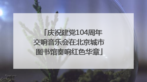 庆祝建党104周年交响音乐会在北京城市图书馆奏响红色华章