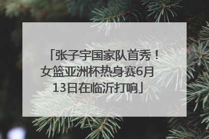 张子宇国家队首秀！女篮亚洲杯热身赛6月13日在临沂打响