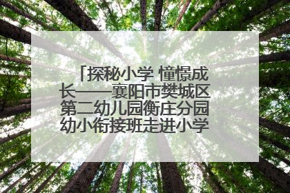 探秘小学 憧憬成长——襄阳市樊城区第二幼儿园衡庄分园幼小衔接班走进小学开展参观体验活动
