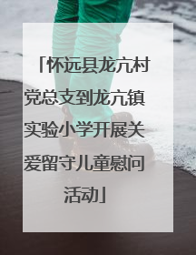 怀远县龙亢村党总支到龙亢镇实验小学开展关爱留守儿童慰问活动