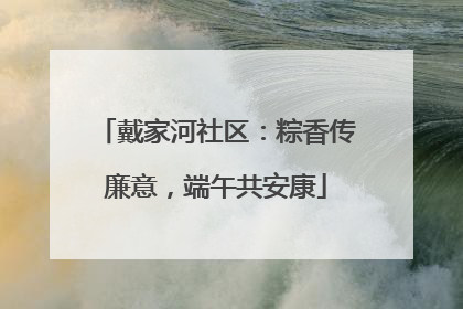 戴家河社区：粽香传廉意，端午共安康