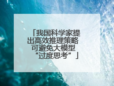 我国科学家提出高效推理策略 可避免大模型“过度思考”