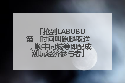 抢到LABUBU第一时间叫跑腿取送，顺丰同城等即配成潮玩经济参与者