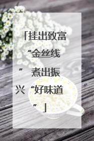 挂出致富 “金丝线” 煮出振兴“好味道”
