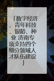 数字经济、青年科技、银龄、种业 济南专项支持四个细分领域人才队伍建设
