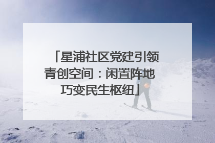 星浦社区党建引领青创空间：闲置阵地巧变民生枢纽