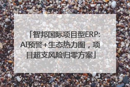 智邦国际项目型ERP:AI预警+生态热力图，项目超支风险归零方案