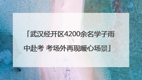 武汉经开区4200余名学子雨中赴考 考场外再现暖心场景