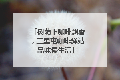 树荫下咖啡飘香，三里屯咖啡驿站品味慢生活