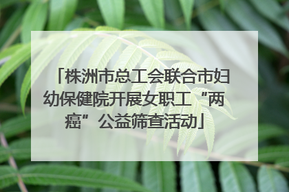 株洲市总工会联合市妇幼保健院开展女职工“两癌”公益筛查活动