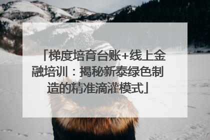 梯度培育台账+线上金融培训：揭秘新泰绿色制造的精准滴灌模式