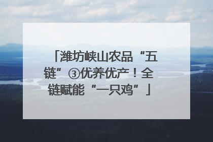 潍坊峡山农品“五链”③优养优产！全链赋能“一只鸡”