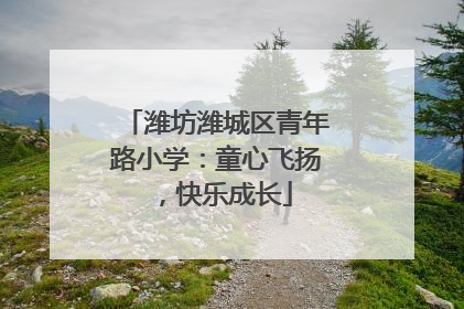 潍坊潍城区青年路小学：童心飞扬，快乐成长