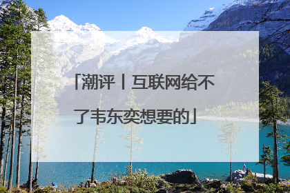 潮评丨互联网给不了韦东奕想要的