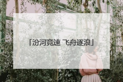 汾河竞速 飞舟逐浪